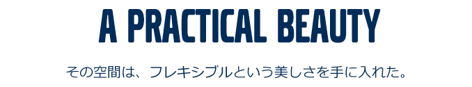 A practical beauty/その空間は、フレキシブルという美しさを手に入れた。